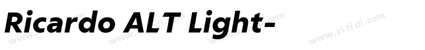Ricardo ALT Light字体转换
